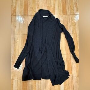 LOFT Black Open-Front Cardigan